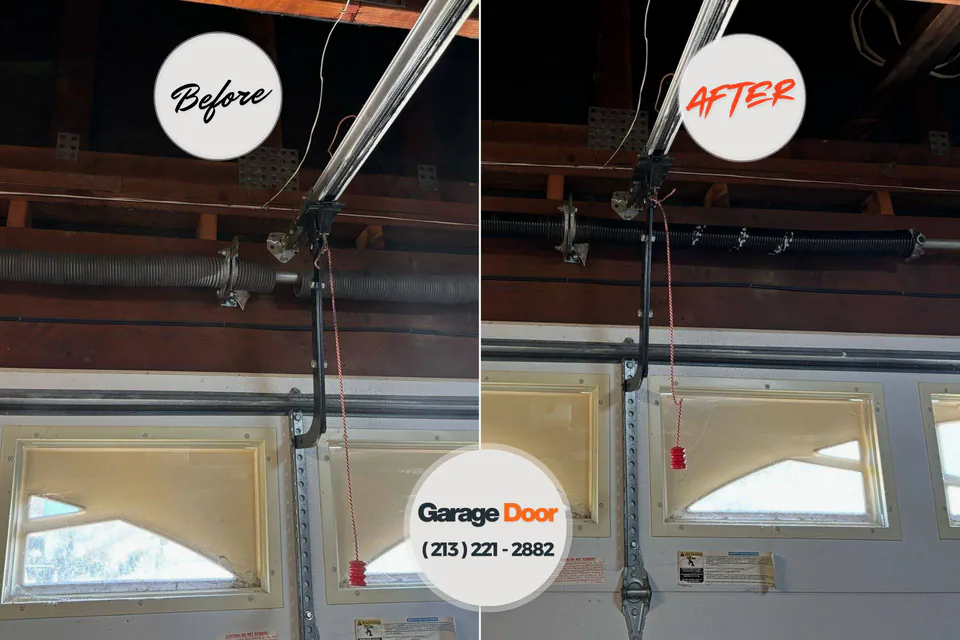 Before and after: garage door repair Englewood, FL